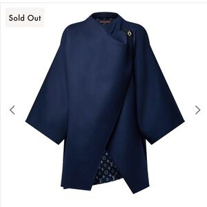 Louis Vuitton Double Face Drape Front Coat Size 38 new with tags